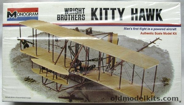 Monogram 1/40 Wright Brothers Flyer I (Kitty Hawk) - White Box Issue, 6824 plastic model kit